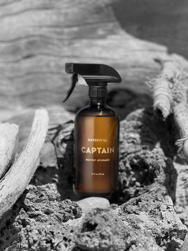 captain interior aromatic room, linen and body spray made with essential oils
