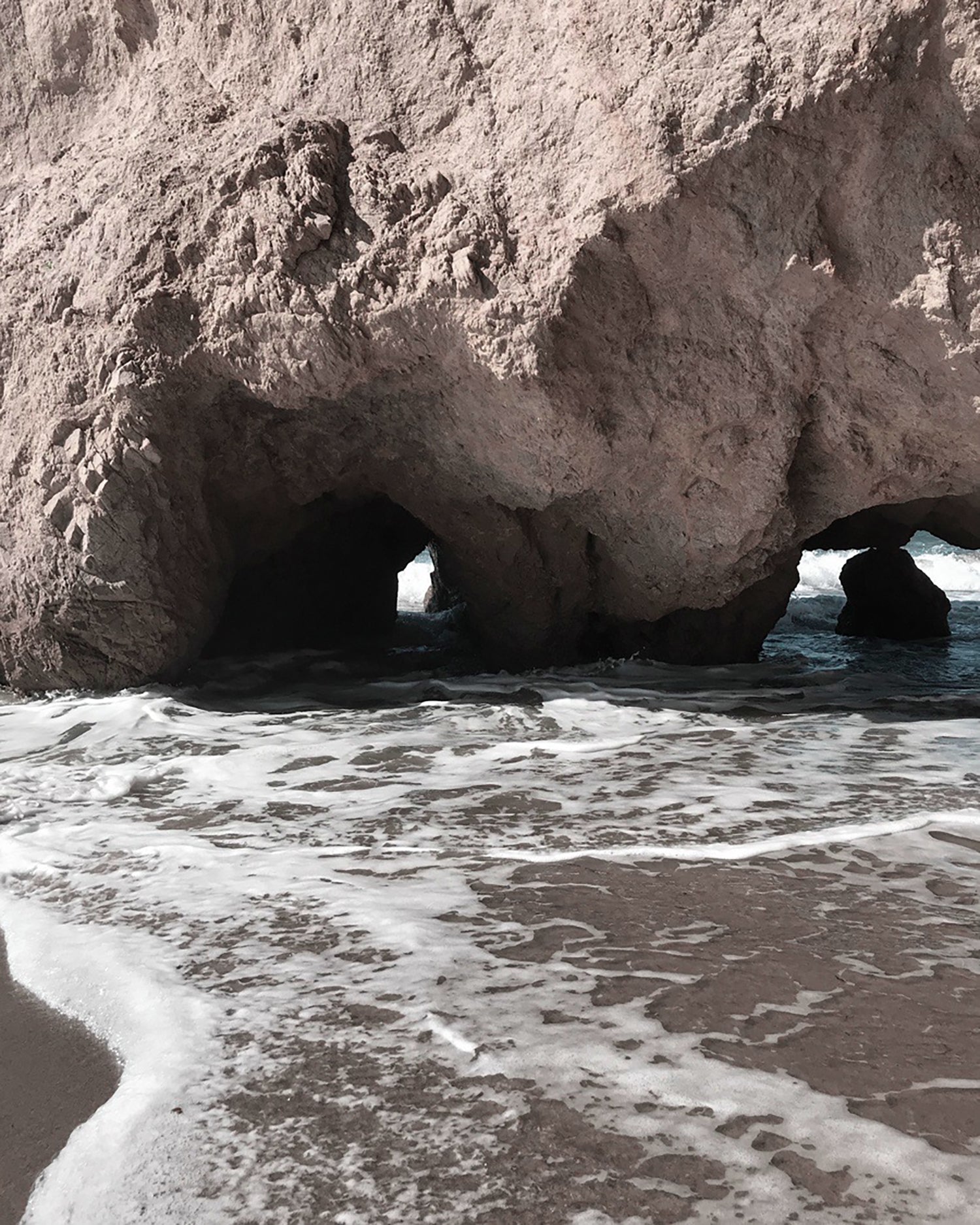 el matador beach cave in mailbu california. california lifestyle at its beat.