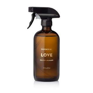 love interior aromatic spray.aromatherapy room spray,air freshener blend ylang ylang jasmine and neroli essential oils 16 ounce amber glass bottle